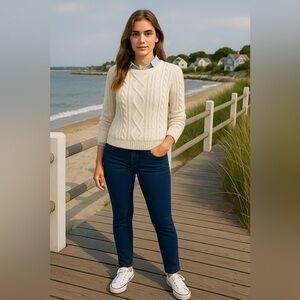 VINCE Skinny Jeans Blue Marine Wash Low Mid Rise Stretch Riley Legging - Size 28